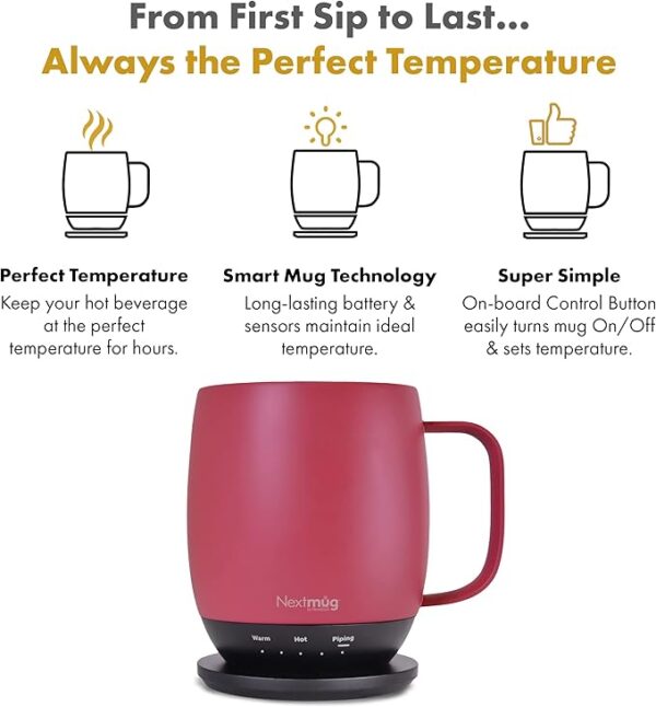 23% OFF Nextmug - Temperature-Controlled, Self-Heating Coffee Mug - Image 3
