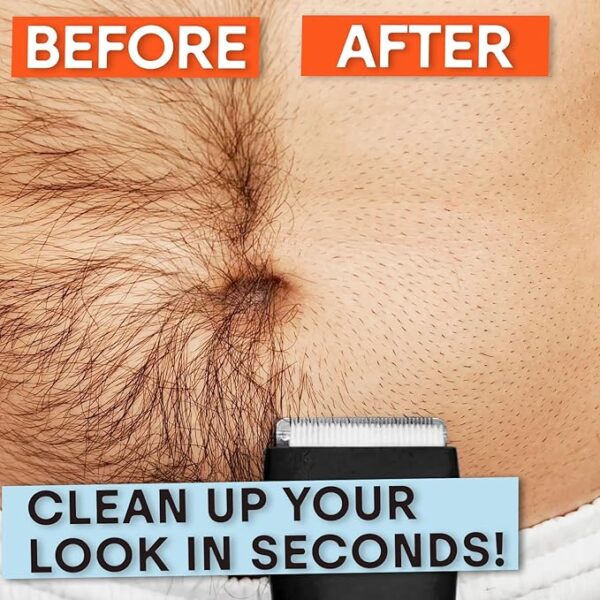 MERIDIAN Body Hair Trimmer for Men, Pubic Hair Trimmer Balls, Body Shaver - Image 3