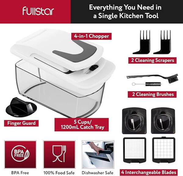 45% off Fullstar Vegetable Chopper and Spiralizer - Food Chopper with Container, Fruit Slicer, Kitchen Gadgets & Accessories - Image 2