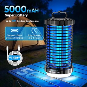 78% OFF Bug Zapper Outdoor, 2025 Upgraded 3 in 1 Rechargeable Bug Zapper
